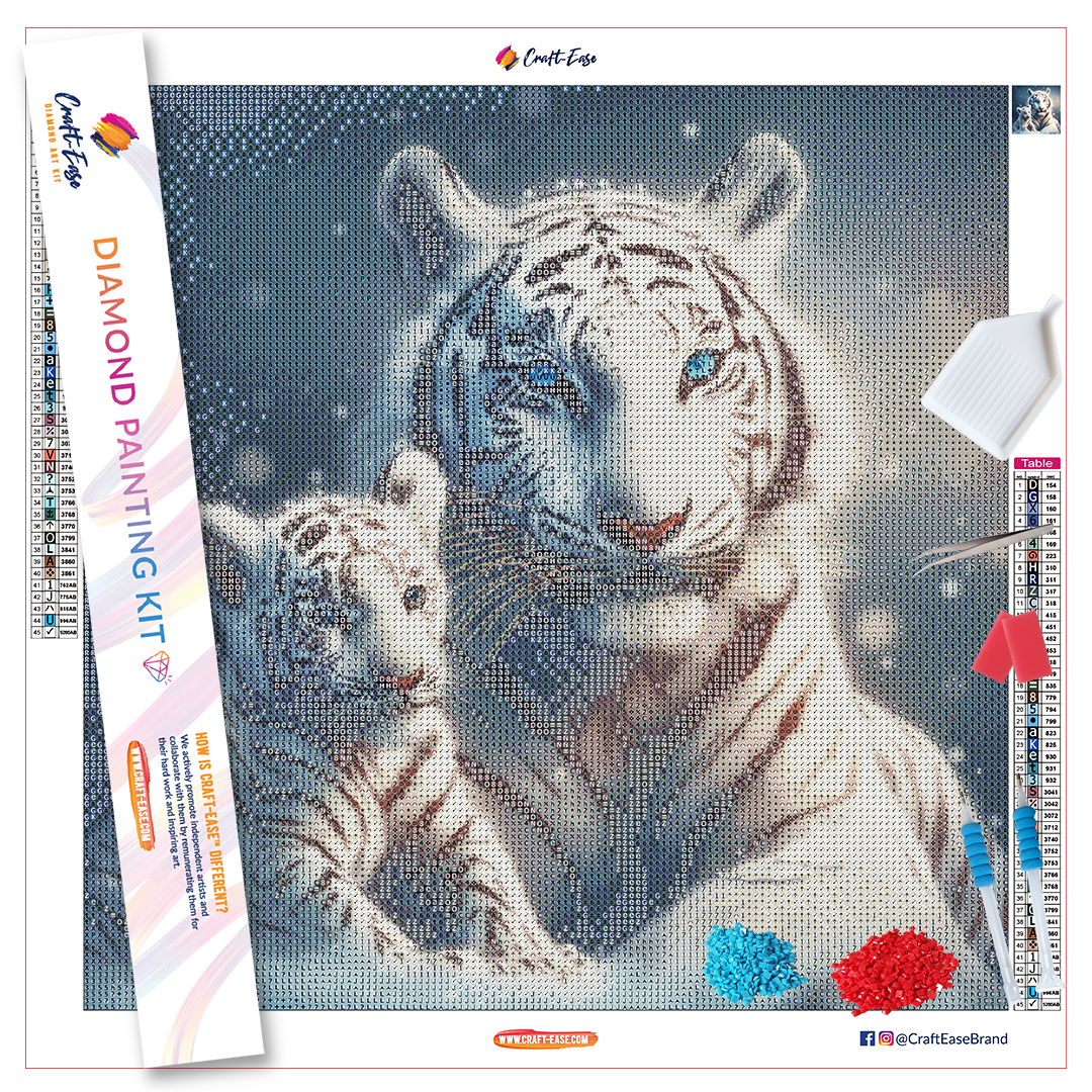 Diamond Art 14 x 16 Tiger Painting Kit