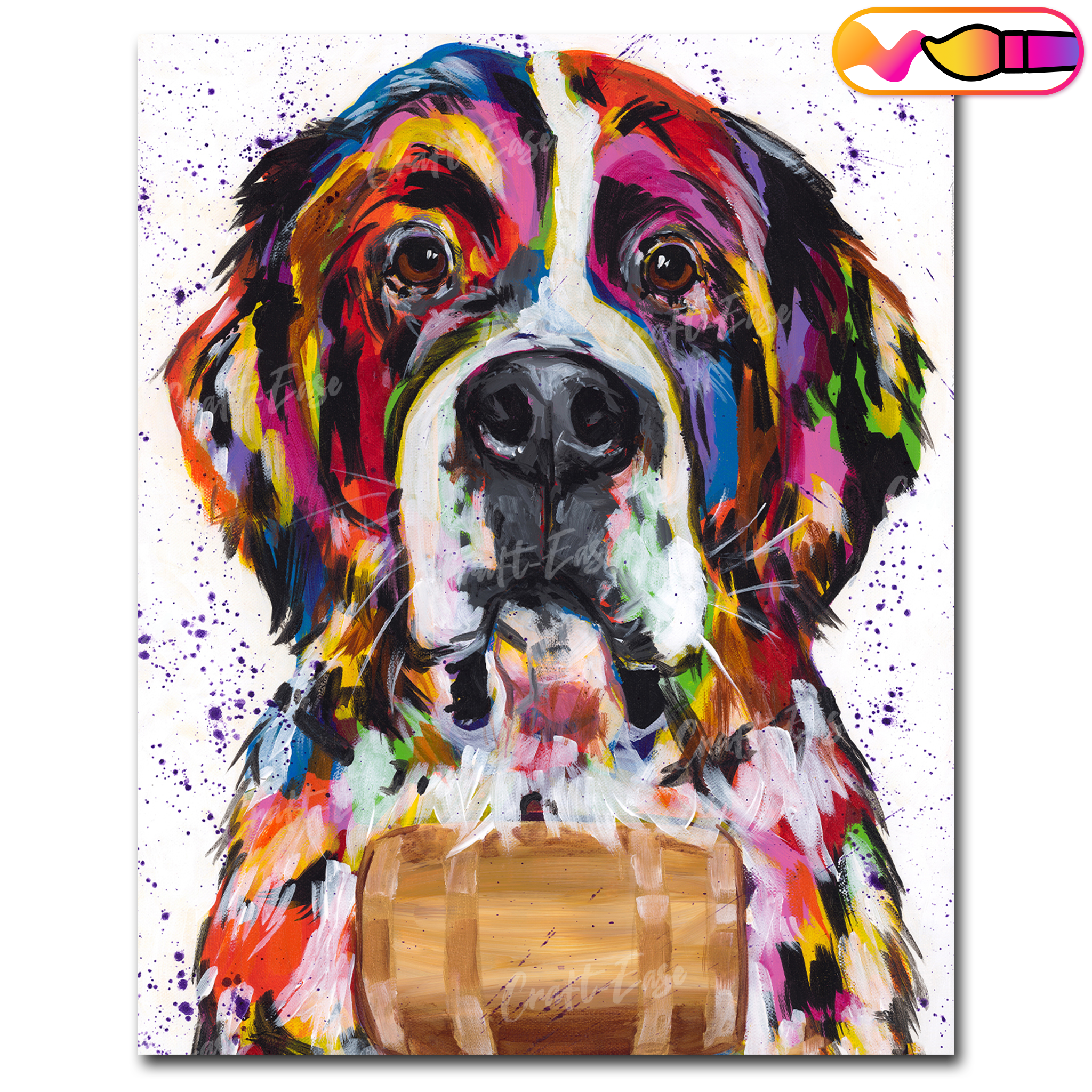 Peinture par numéros Craft-Ease™ « Saint-Bernard » - Série exclusive (50 x 40 cm)