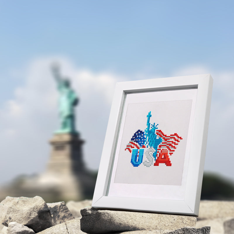 America - Mini Diamond Painting (Set of 12)