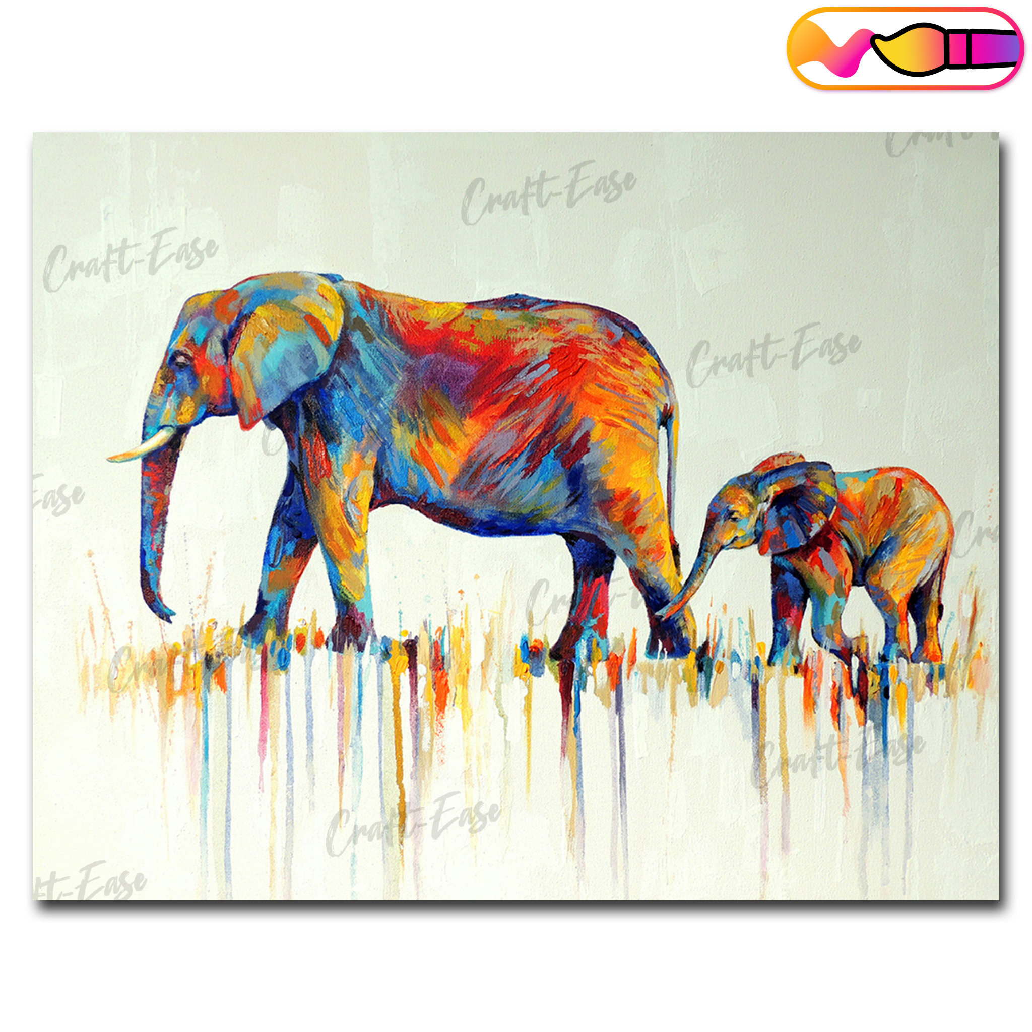 "Mama and Baby" Paint By Numbers Craft-Ease™ - Exclusive Series (40 x 50 cm)