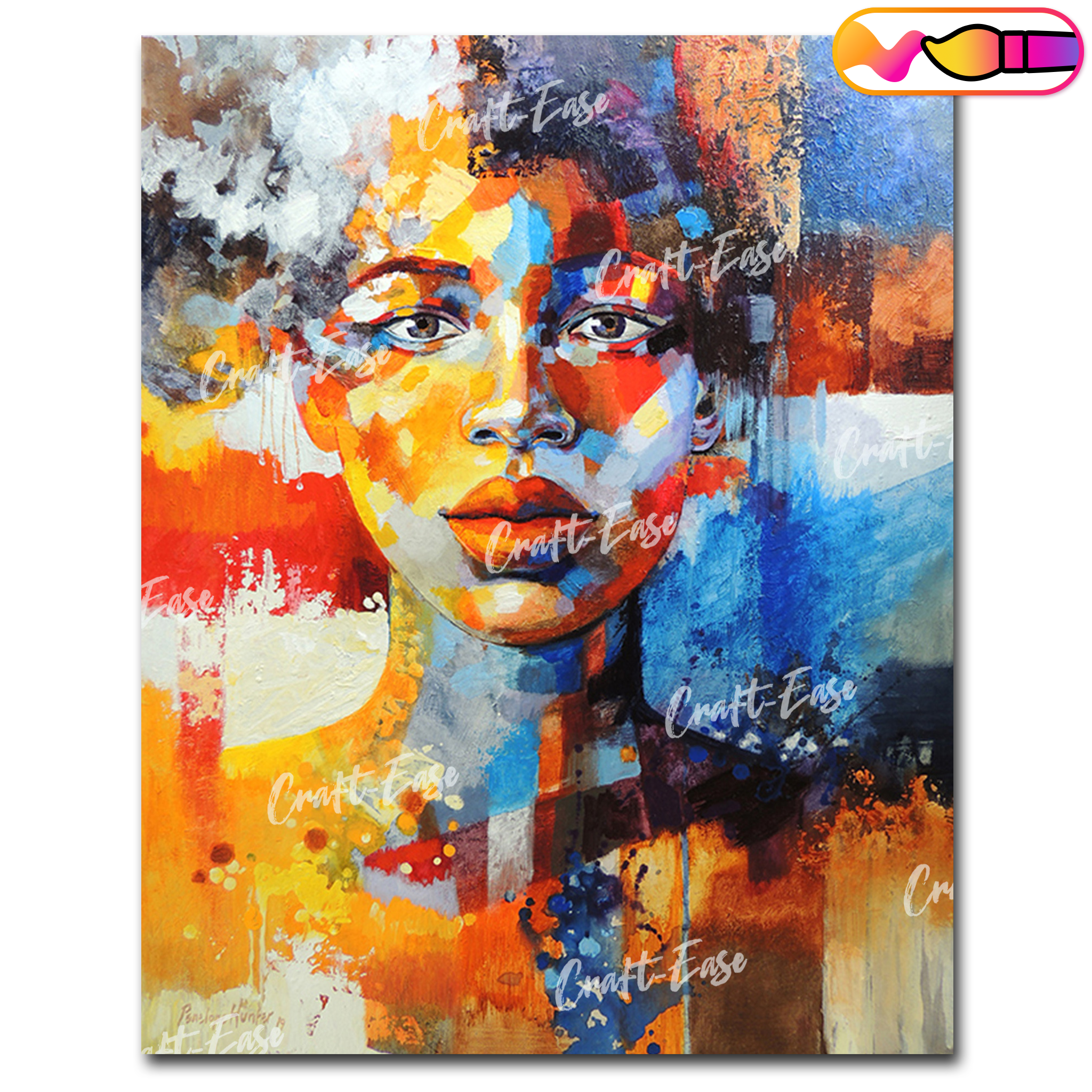 "Portrait de Portia" Peinture par numéros Craft-Ease™ - Série Exclusive (50 x 40 cm)