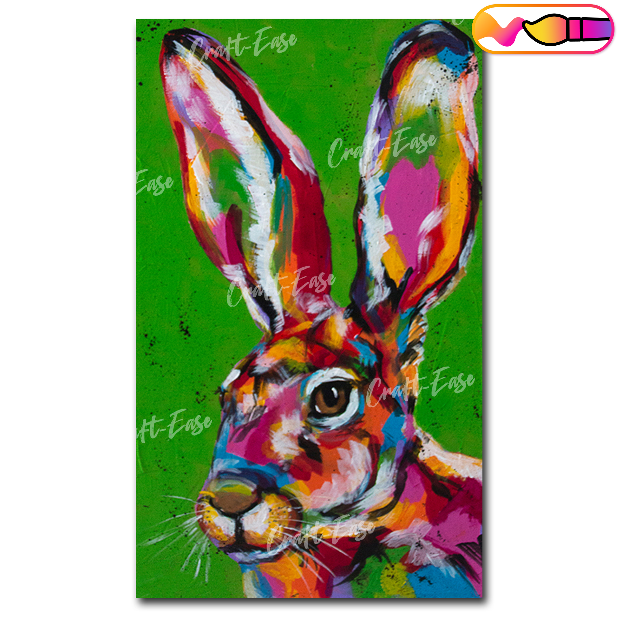 Peinture par numéros "Le lapin" Craft-Ease™ - Série exclusive (50 x 30 cm)