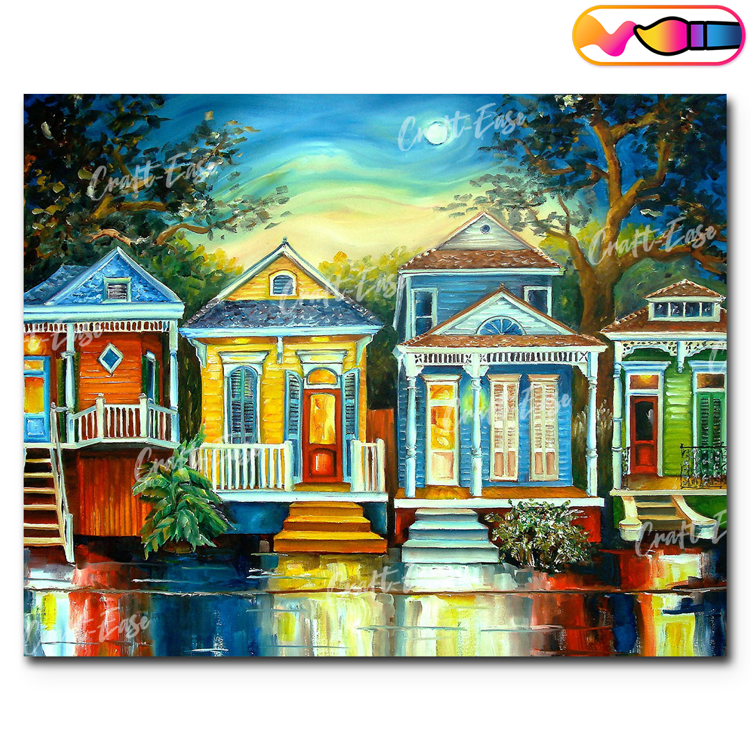 Peinture par numéros « Big Easy Moon » Craft-Ease™ - Série exclusive (40 x 50 cm)