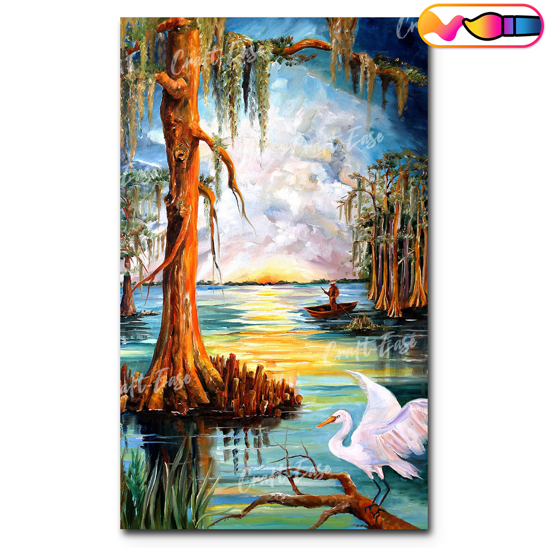 "Down on the Bayou" Paint By Numbers Craft-Ease™ - Exclusive Series (50 x 30 cm)