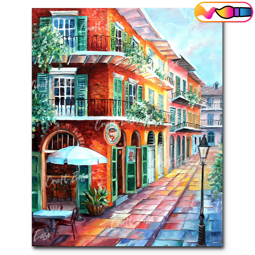 Pintura por números "Pirate's Alley Cafe" Craft-Ease™ (50 x 40 cm)