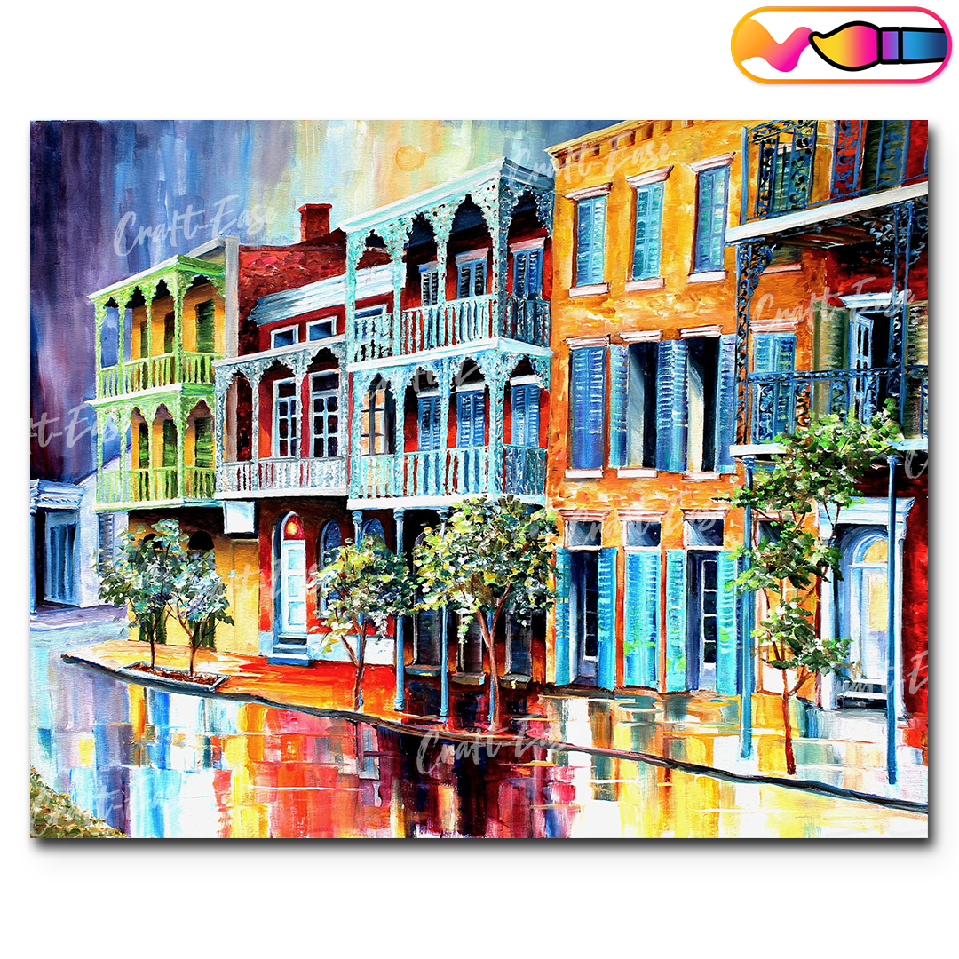 Rain in Old New Orleans - Paint By Numbers