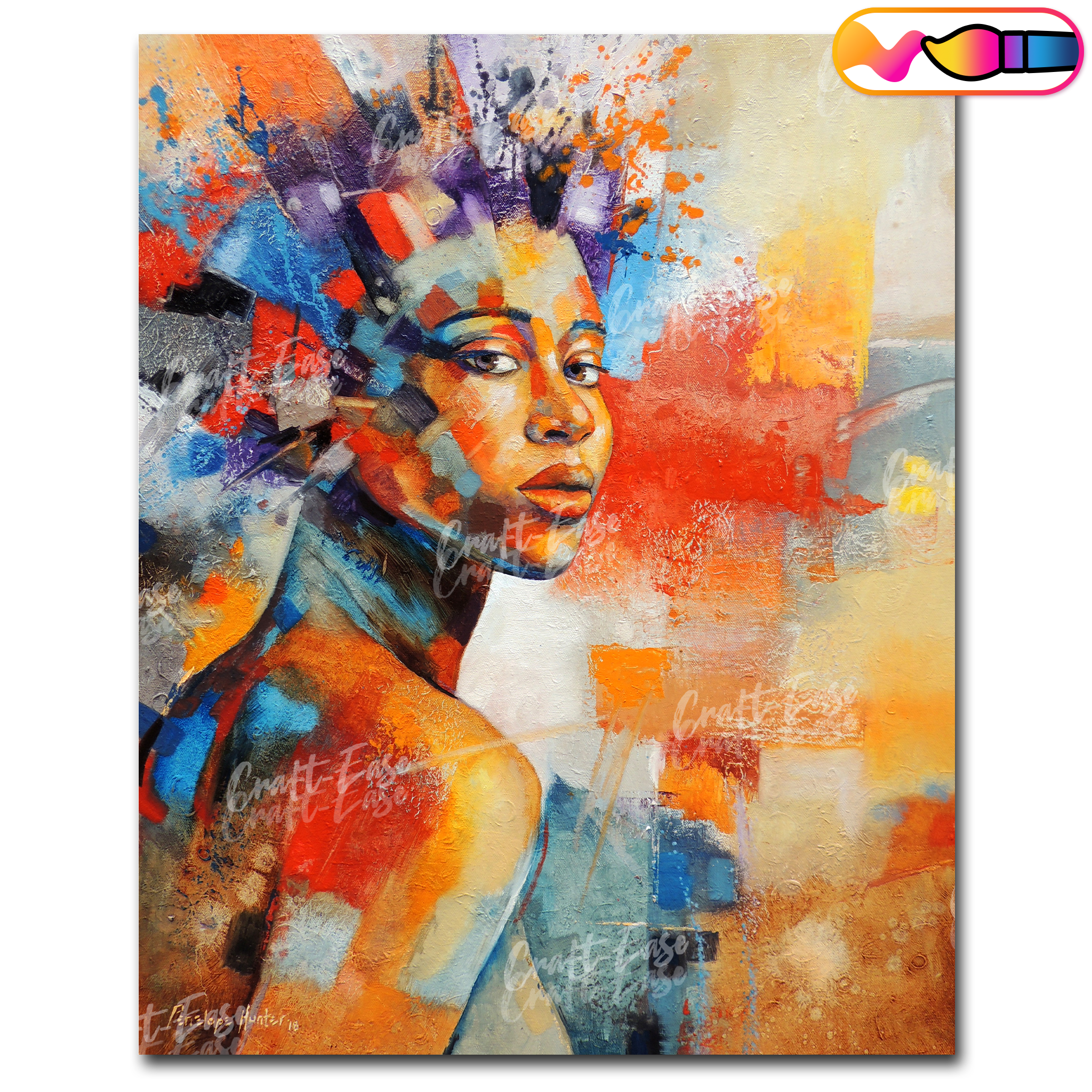 "Portrait d'Imbali" Peinture par numéros Craft-Ease™ (50 x 40 cm)