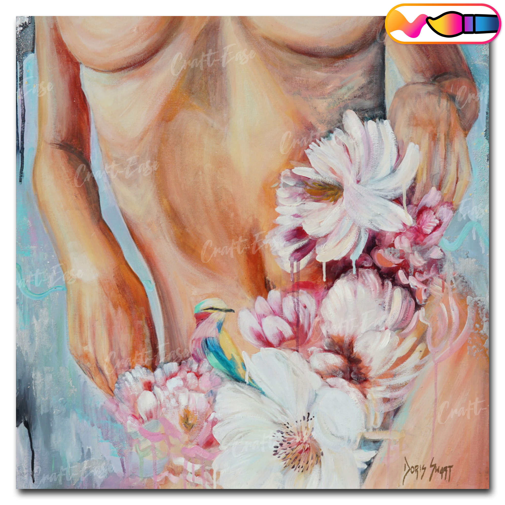 Pintura por números "Beholding Beauty" Craft-Ease™ (40 x 40 cm)