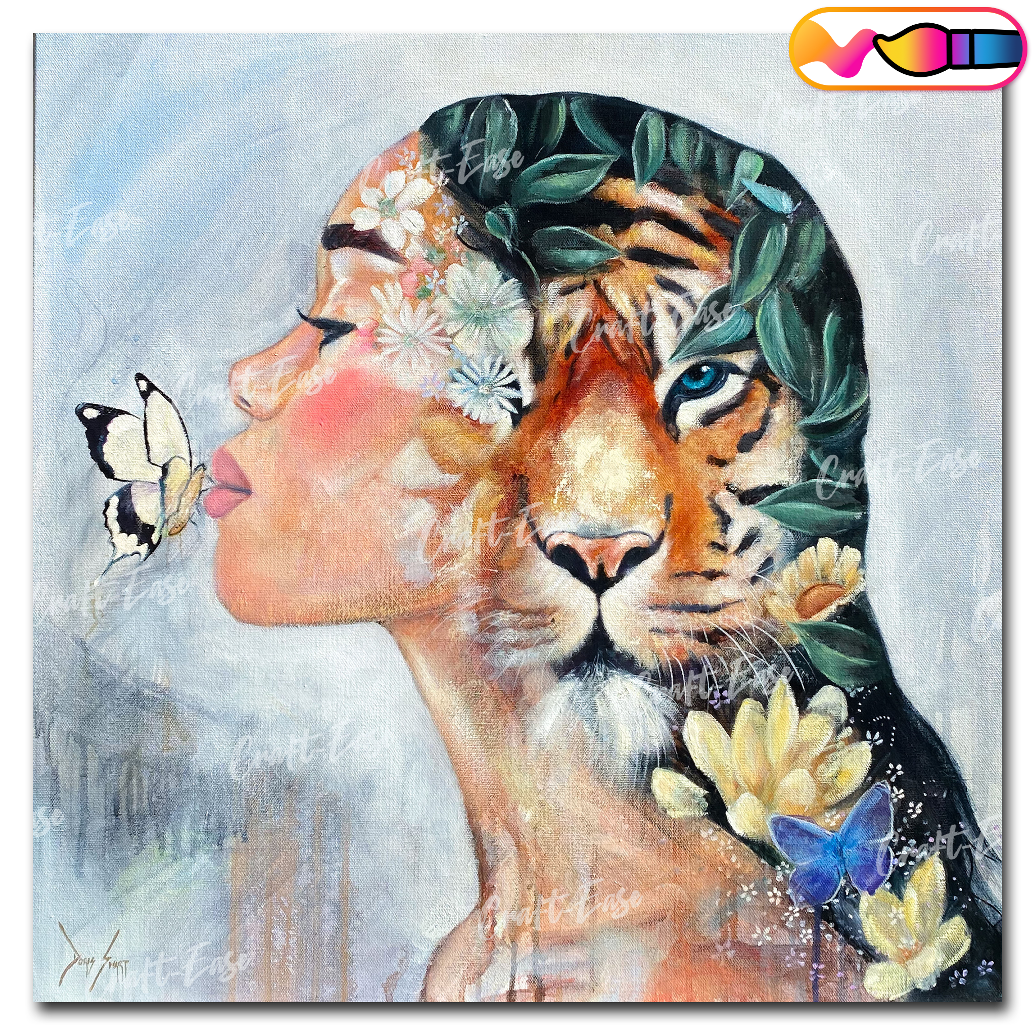 Peinture par numéros "Wild Within" Craft-Ease™ (40 x 40 cm)