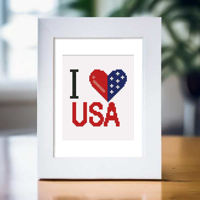 America - Mini Diamond Painting (Set of 12)