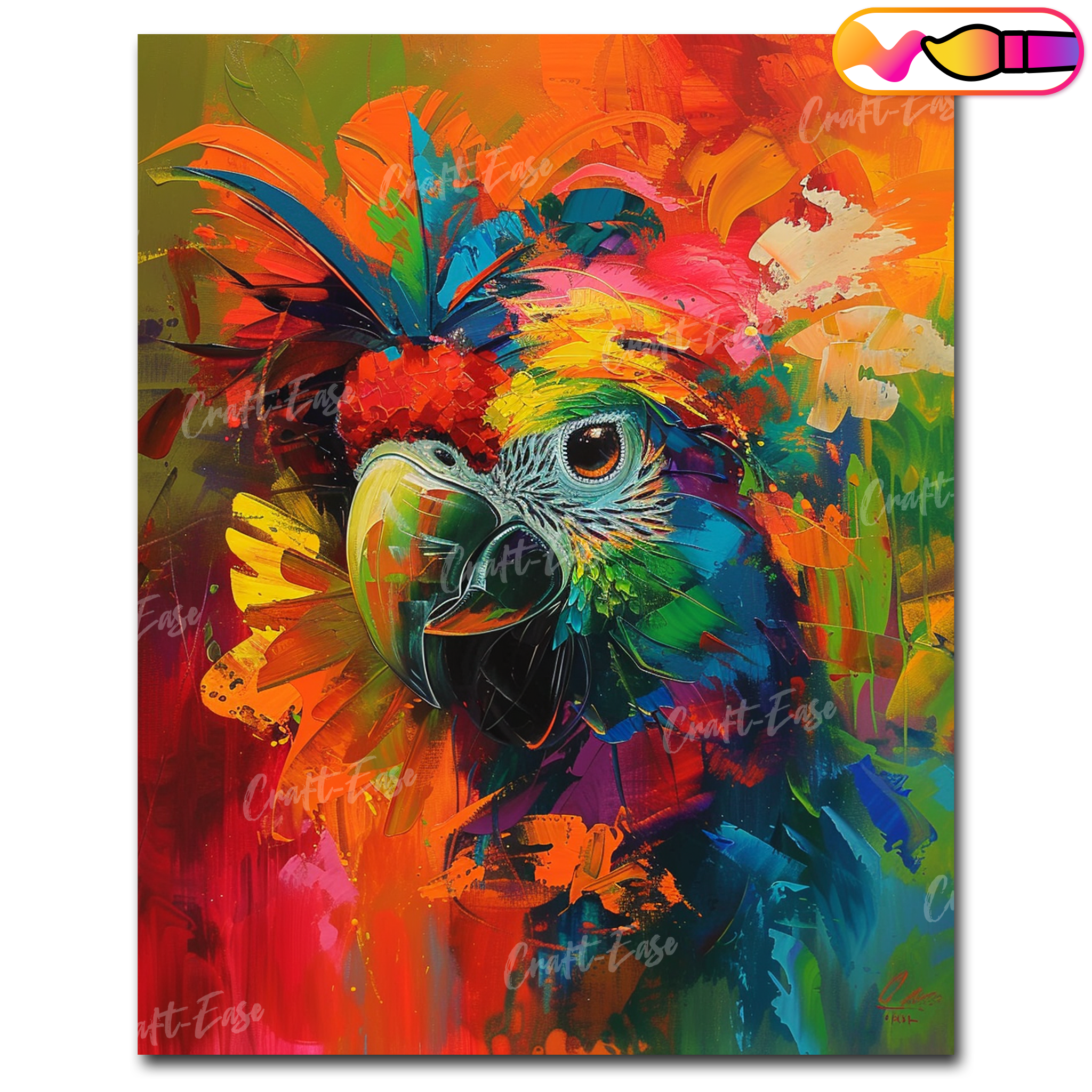 Mesmerizing Parrot - Paint By Numbers