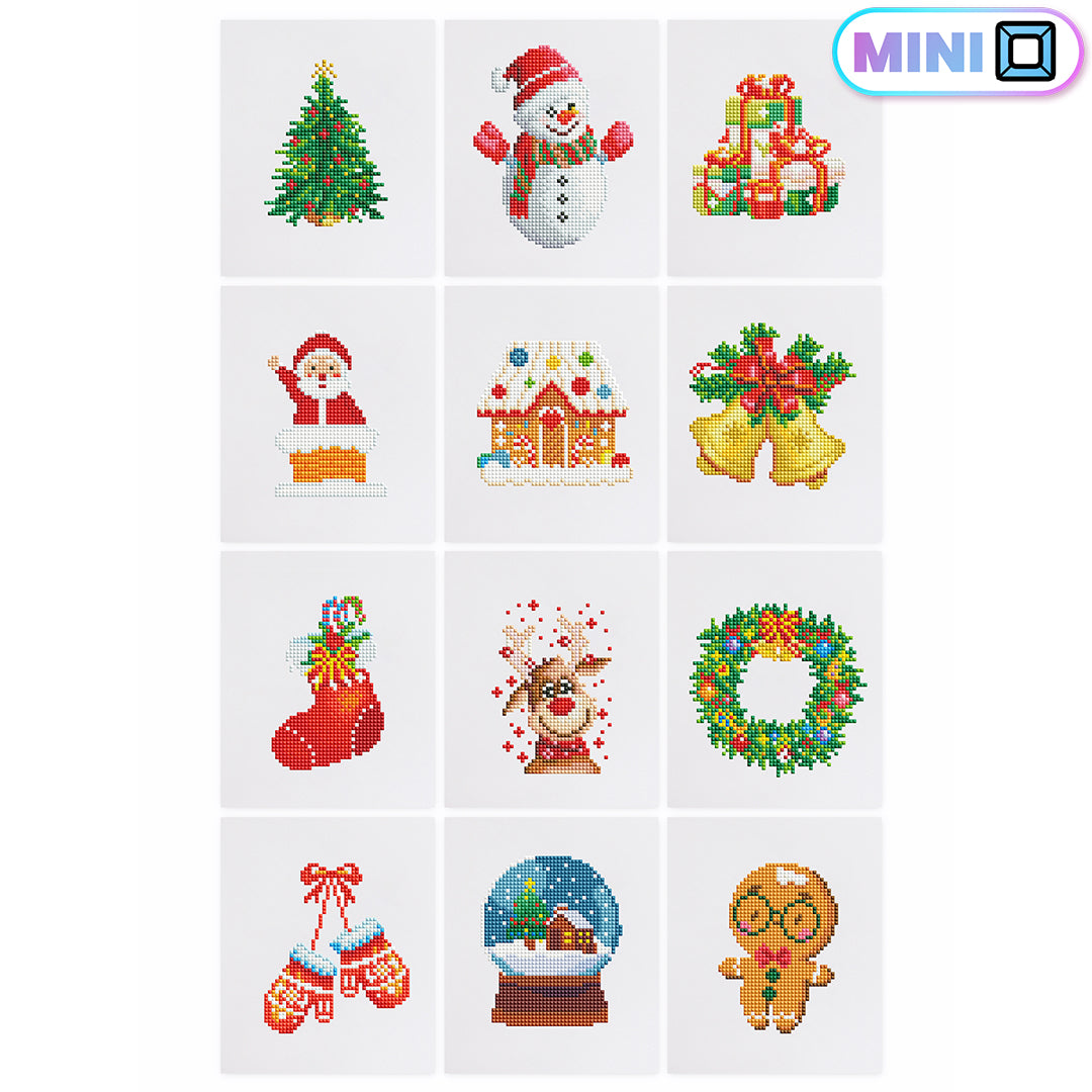 Christmas - Mini Diamond Painting (Set of 12)