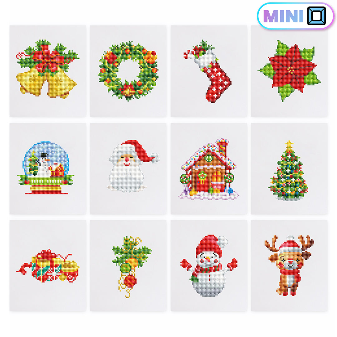 Christmas Spirit - Mini Diamond Painting (Set of 12)