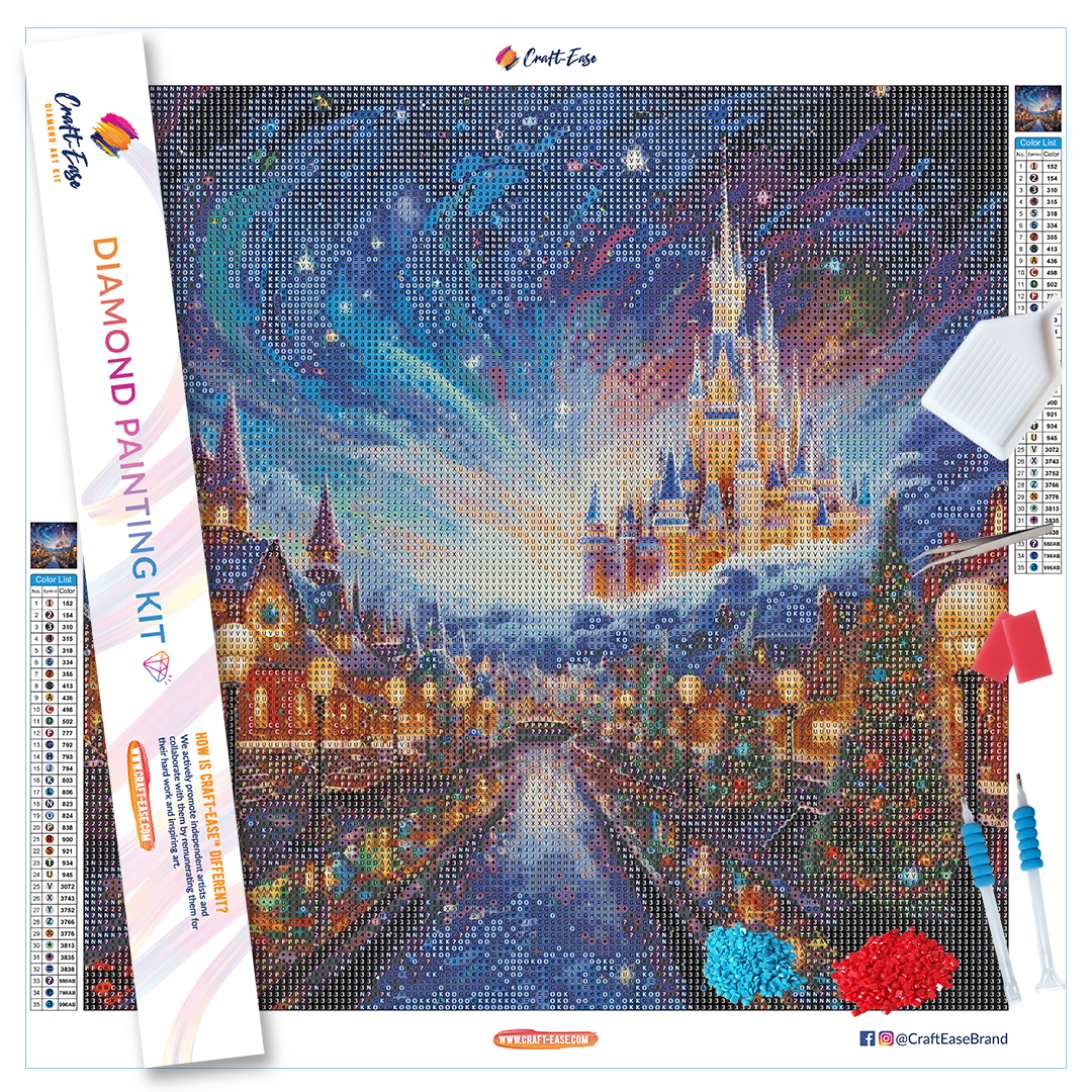 "Castle in the Sky" Diamond Painting Kit Craft-Ease™ (Multiple sizes)