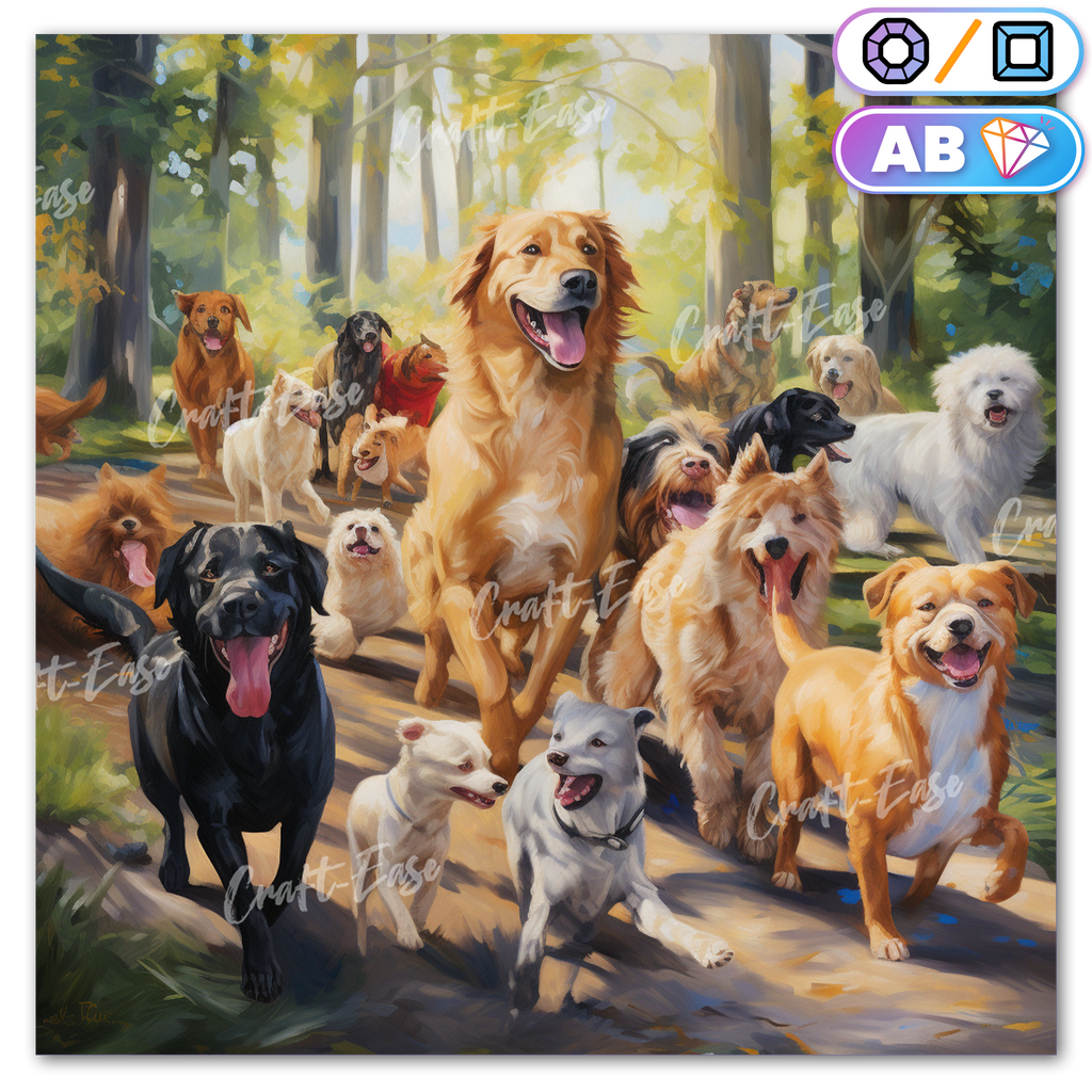 Dog Park - Diamond Painting Kit