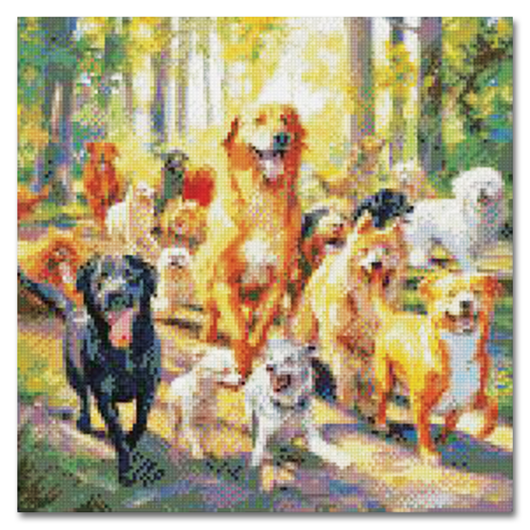 "Dog Park" Diamond Painting Kit Craft-Ease™ (Multiple sizes)