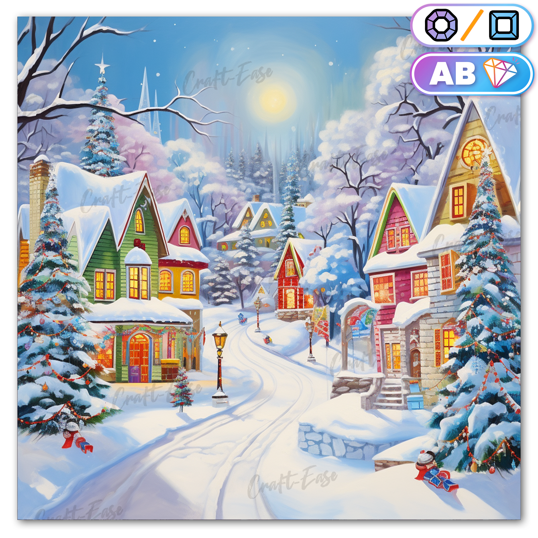 White Christmas - Kit de Pintura Diamante