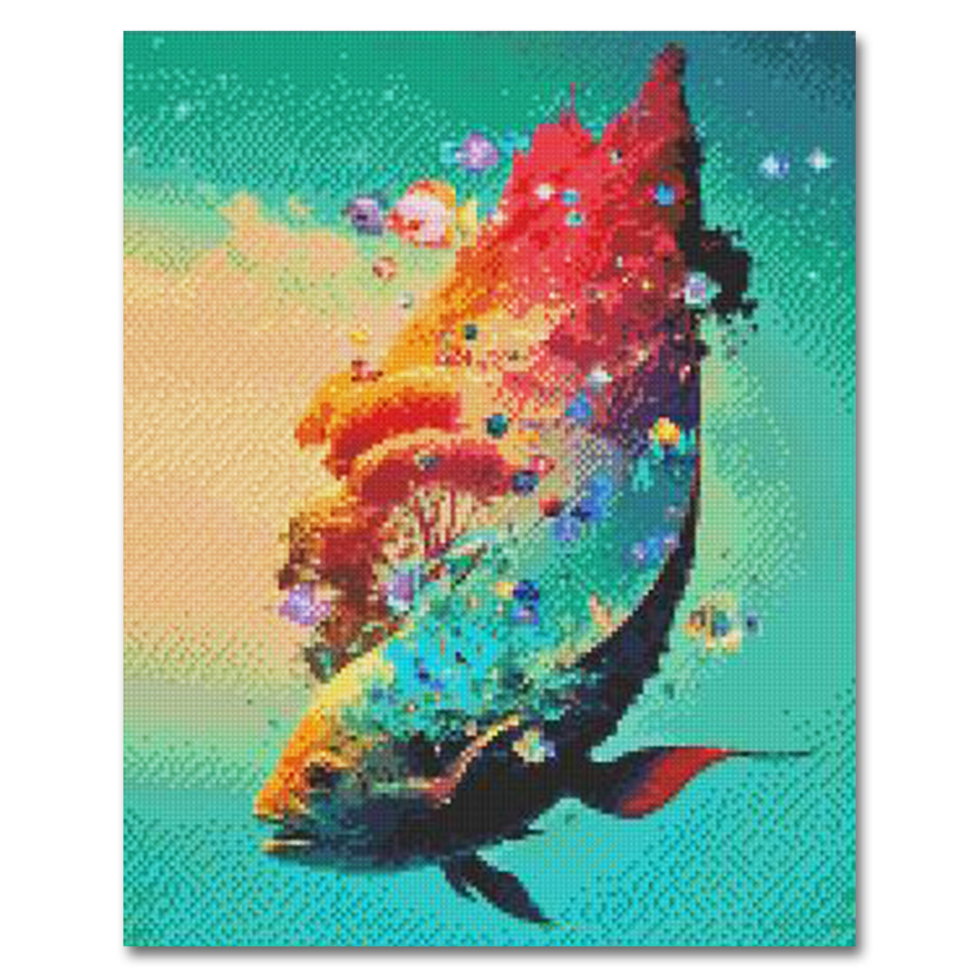 Floating Fish Island - Diamond Painting Kit