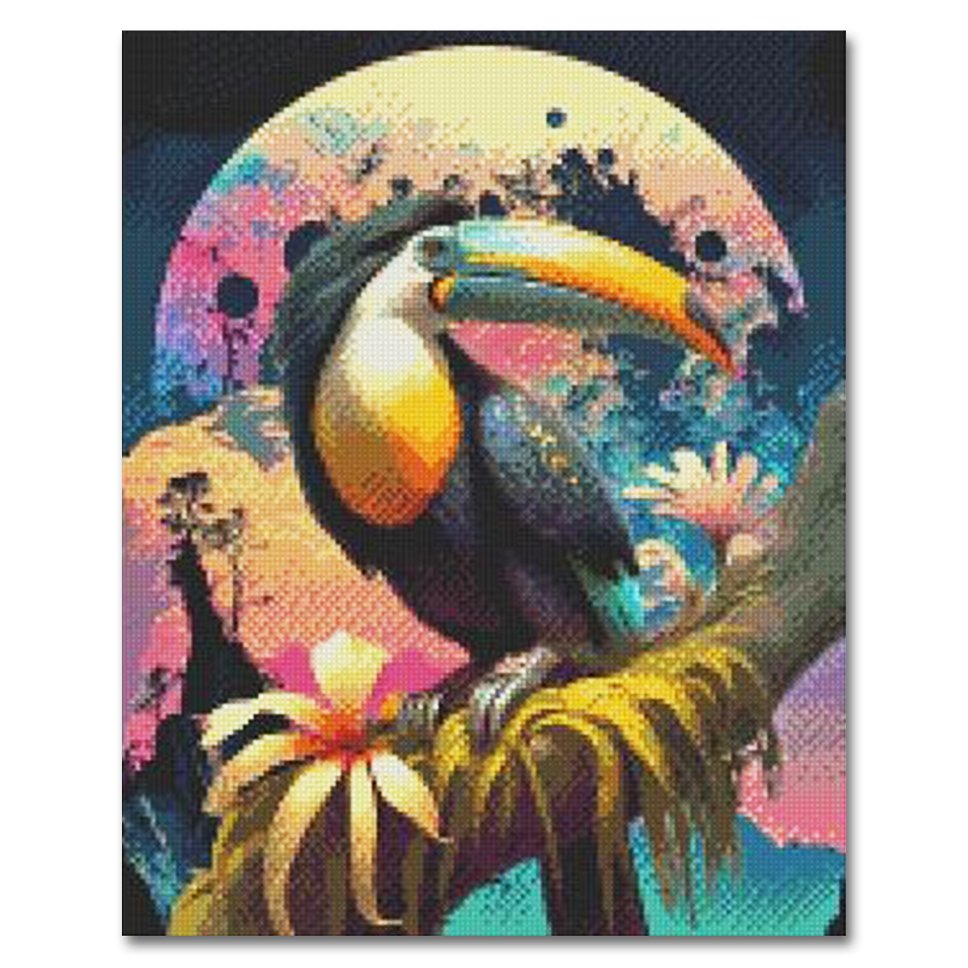 "Toucan Moon" Diamond Painting Kit Craft-Ease™ (Multiple sizes)