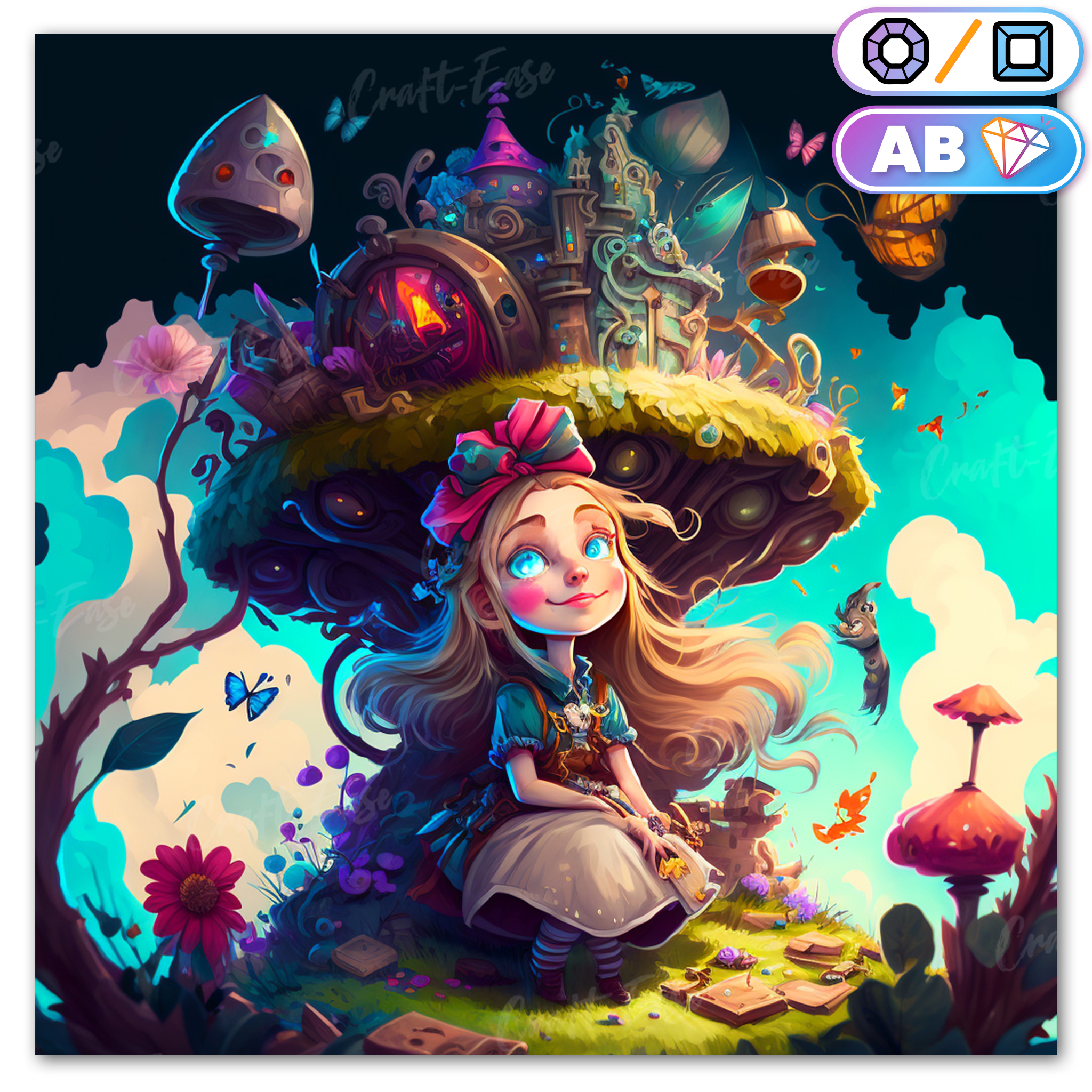 Alice in Wonderland - Diamond Painting Kit