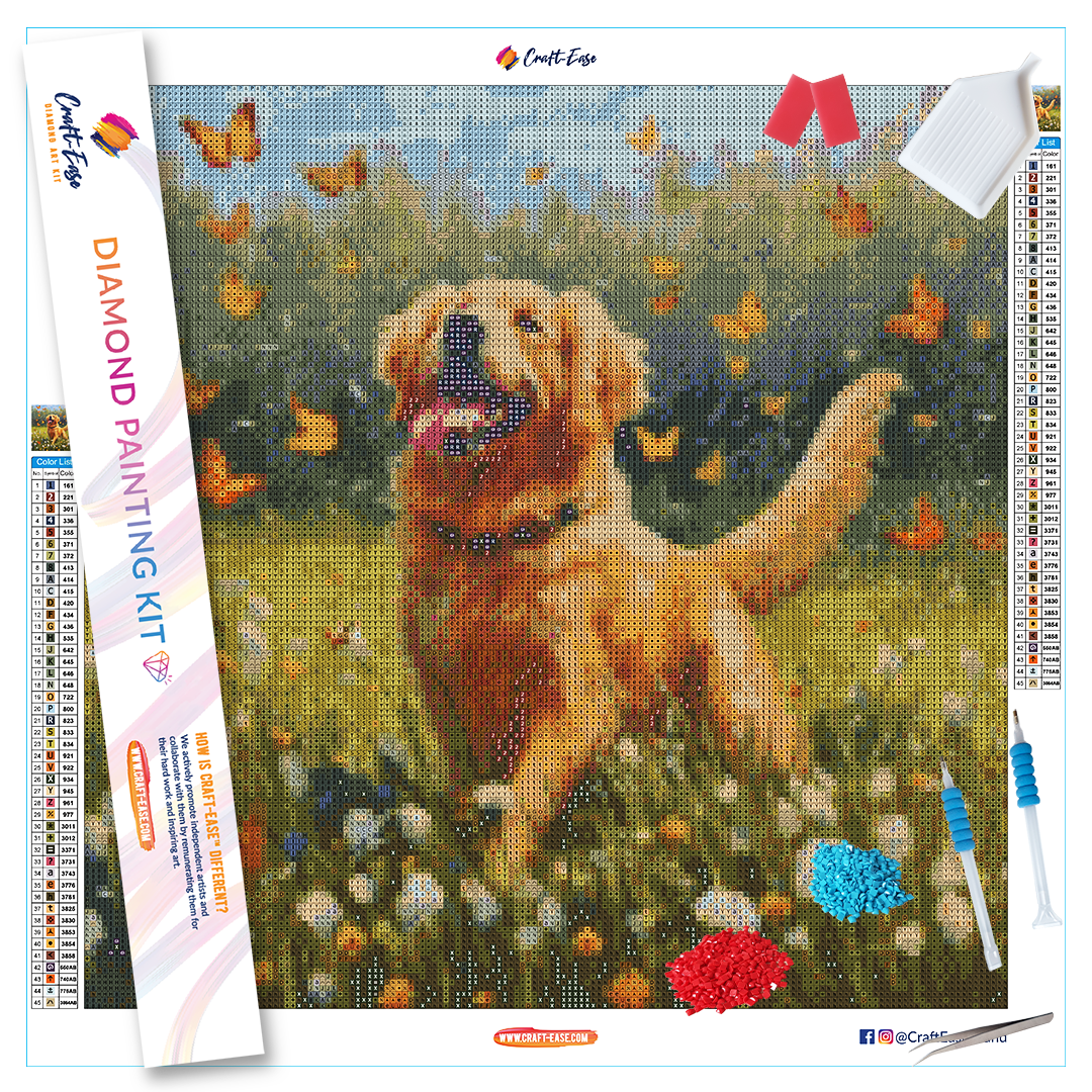 "Golden Retriever" Diamond Painting Kit Craft-Ease™ (Multiple sizes)