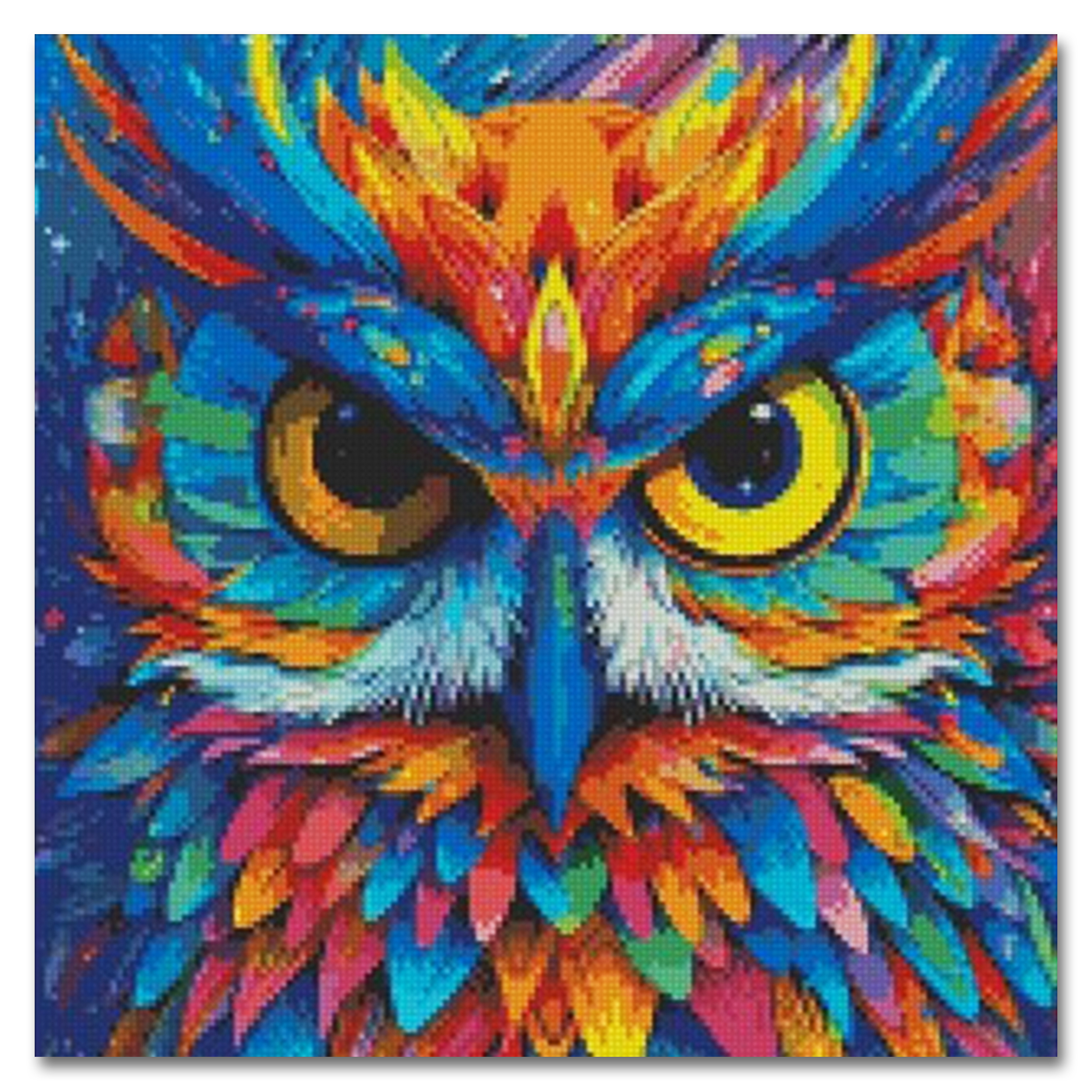 "Portrait of Colorful Owl" Diamond Painting Kit Craft-Ease™ (Multiple sizes)