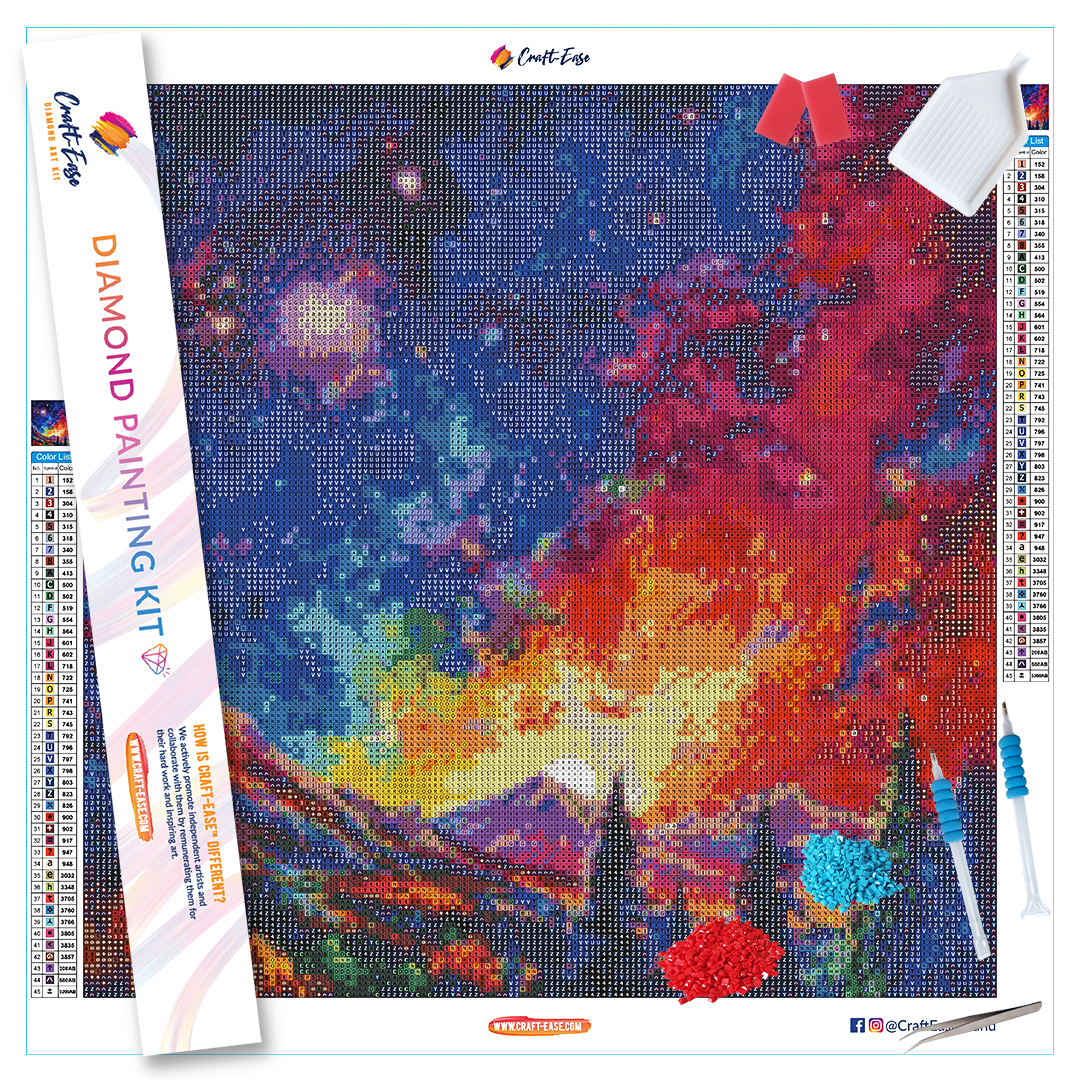 "Radiant Galaxy" Diamond Painting Kit Craft-Ease™ (Multiple sizes)