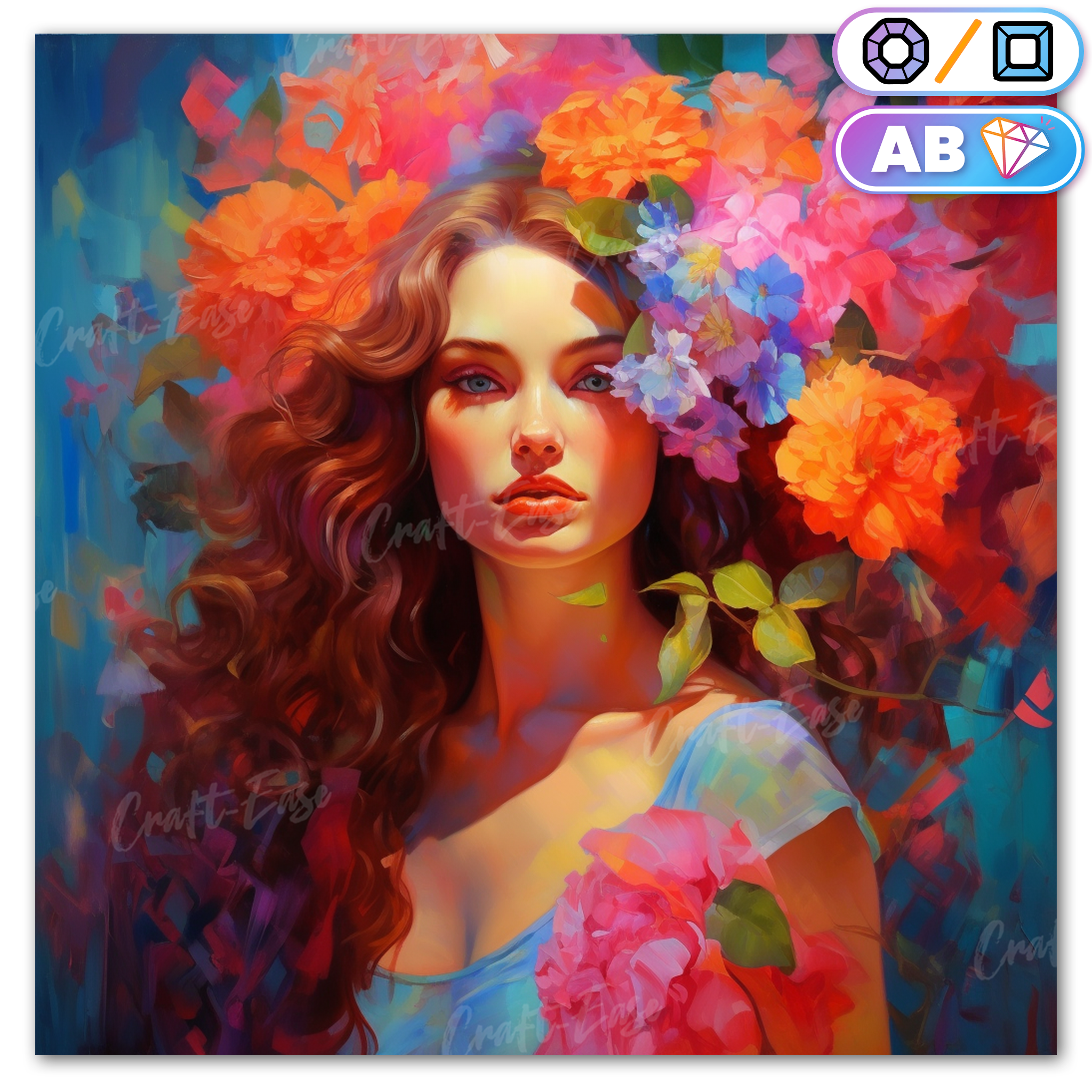 "Head in the Flower" Diamond Painting Kit Craft-Ease™ (Multiple sizes)