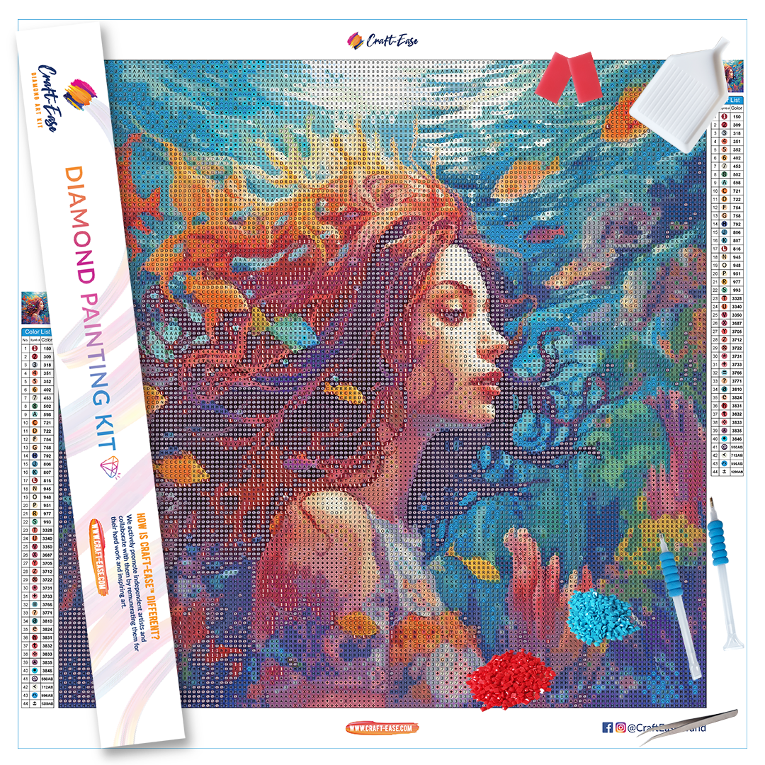 "Beauty in the Ocean" Diamond Painting Kit Craft-Ease™ (Multiple sizes)