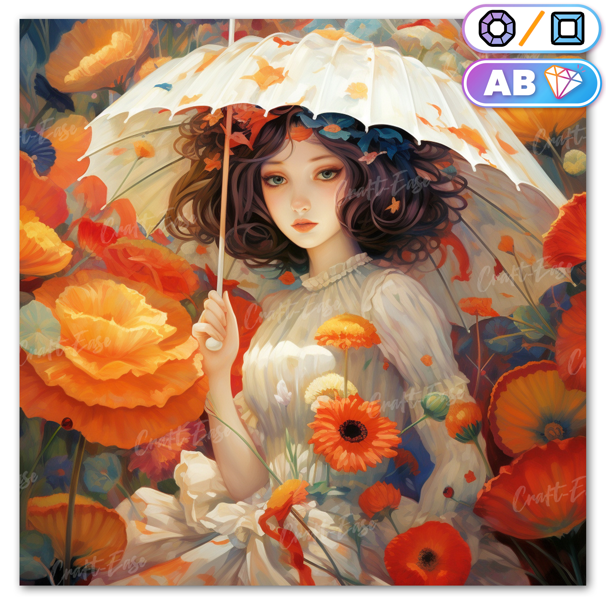 Girl with the Umbrella - Diamond Painting Kit