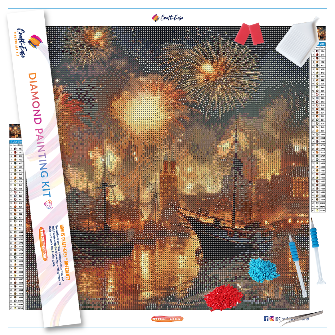 "Happy New Year" Diamond Painting Kit Craft-Ease™ (Multiple sizes)