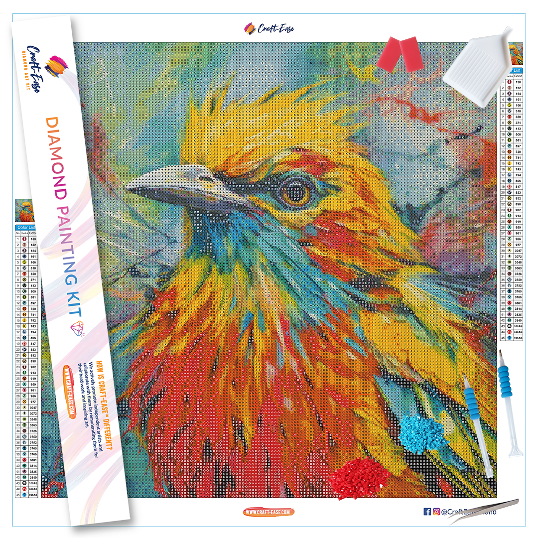 "Macro Bird" Diamond Painting Kit Craft-Ease™ (Multiple sizes)