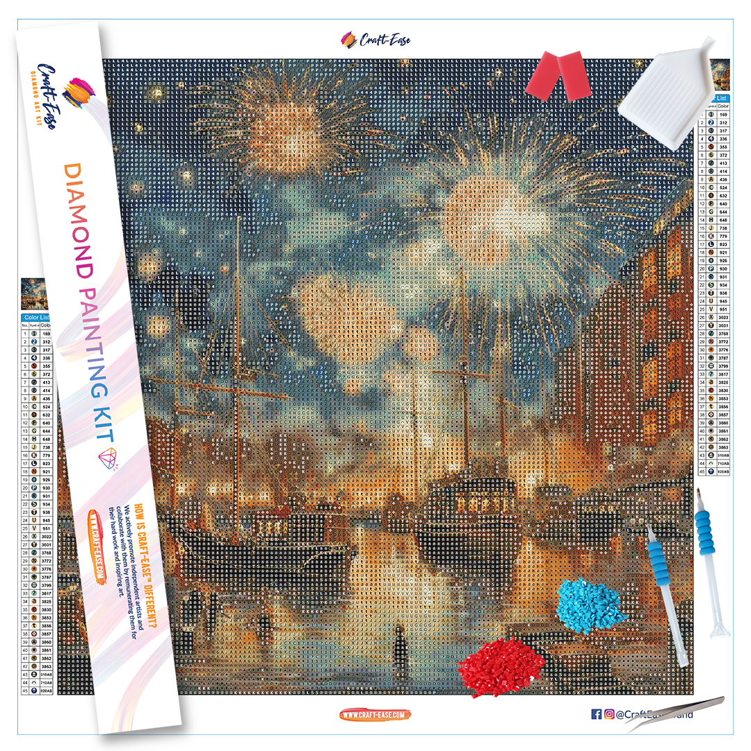 "New Year Celebration" Diamond Painting Kit Craft-Ease™ (Multiple sizes)