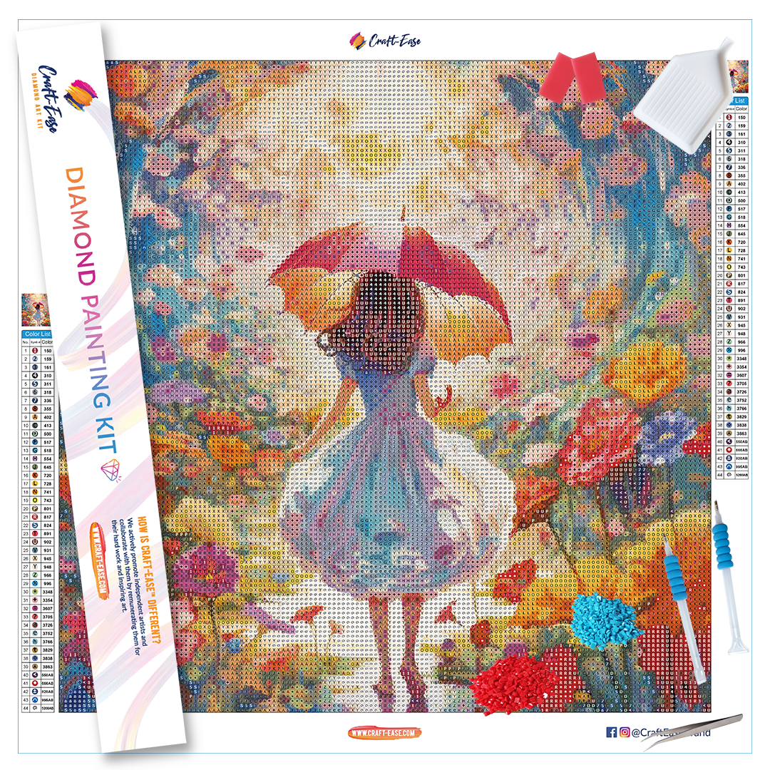 "Through the Garden" Diamond Painting Kit Craft-Ease™ (Multiple sizes)