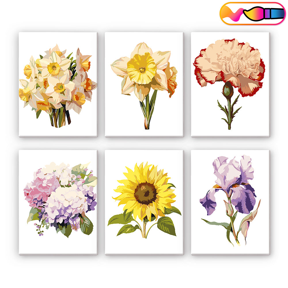 Bloomings - Mini Paint By Numbers  (Set of 6)