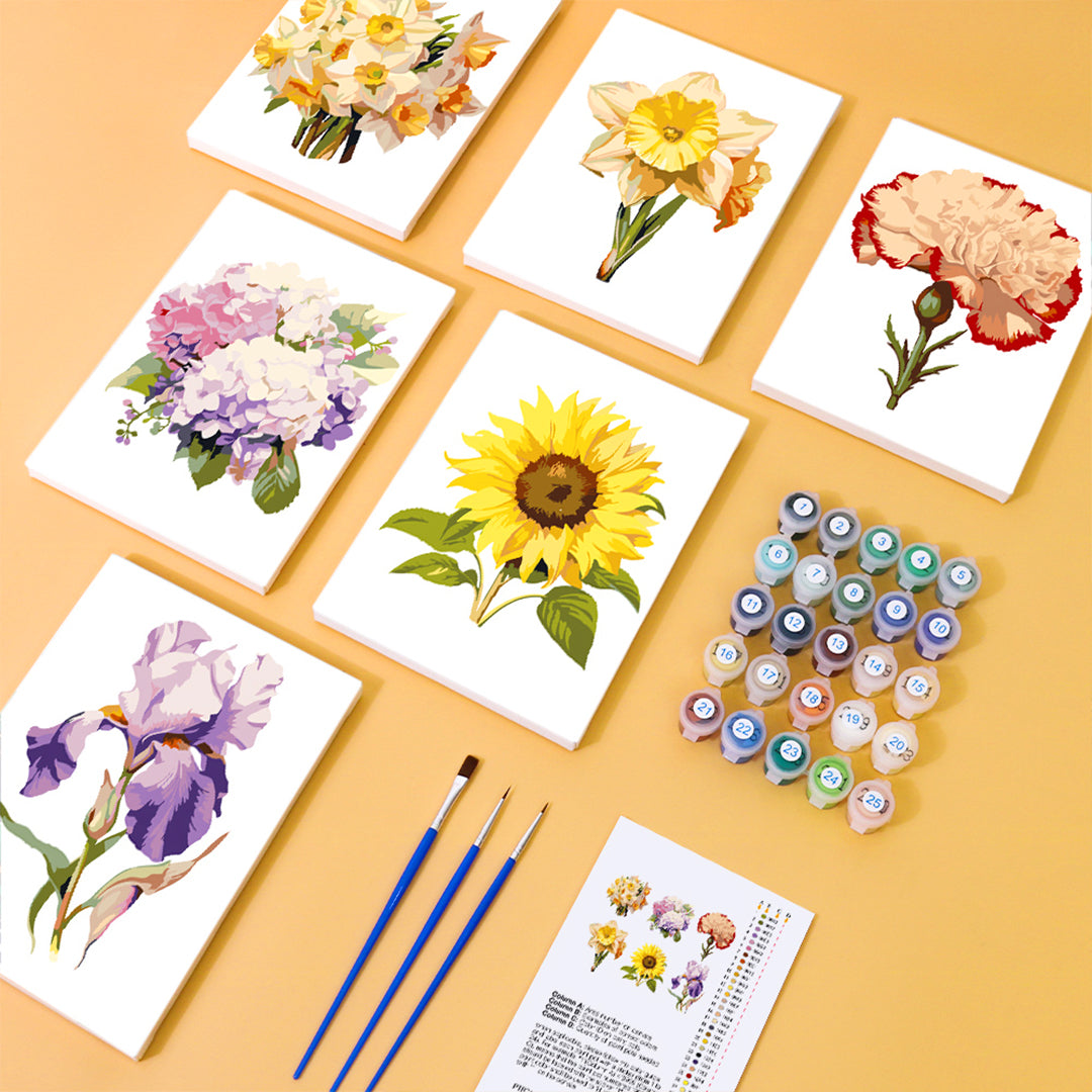 Bloomings - Mini Paint By Numbers  (Set of 6)