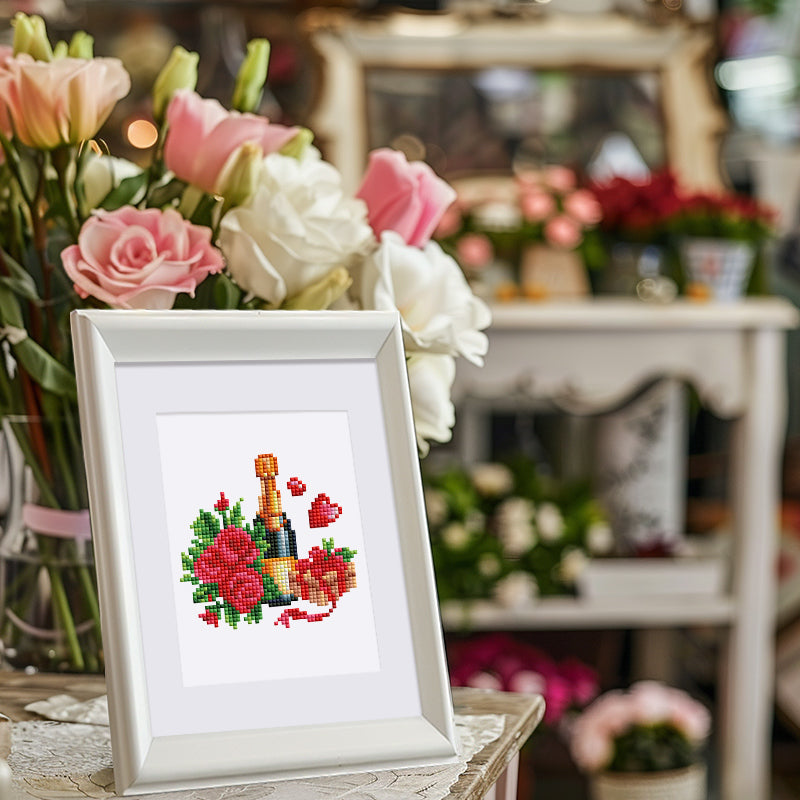 Red Roses - Mini Diamond Painting (Set of 12)