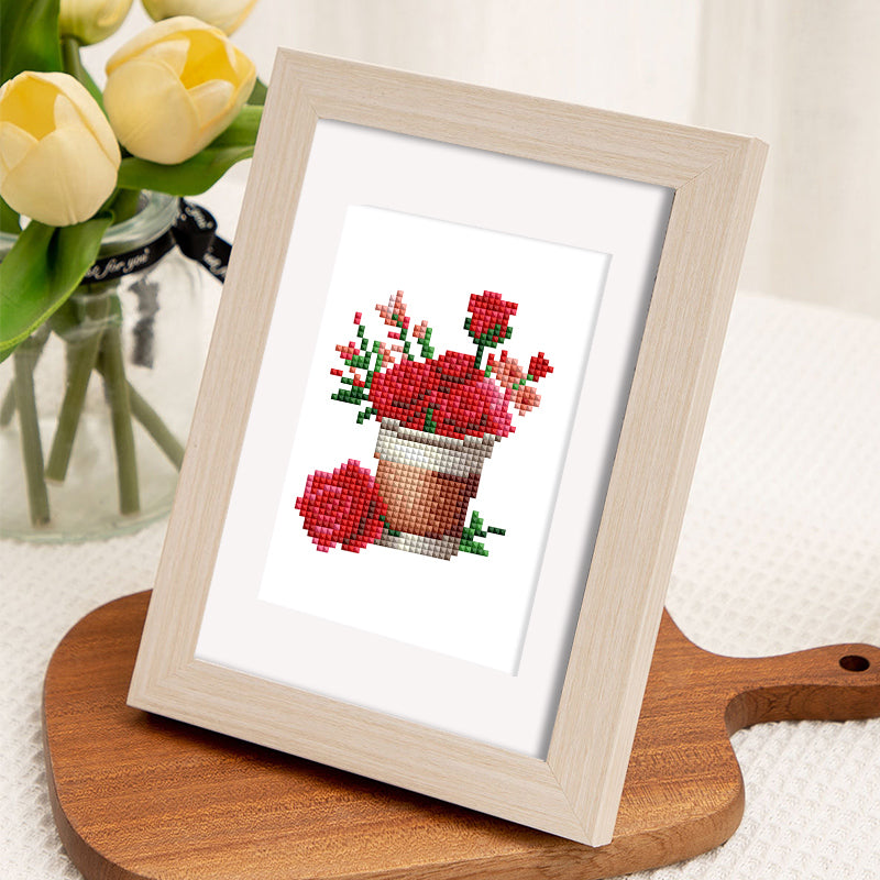 Red Roses - Mini Diamond Painting (Set of 12)