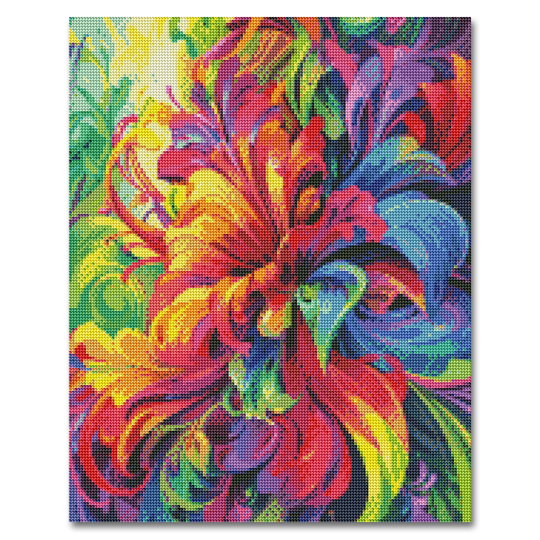 Abstract Flowers - Diamond Painting Kit