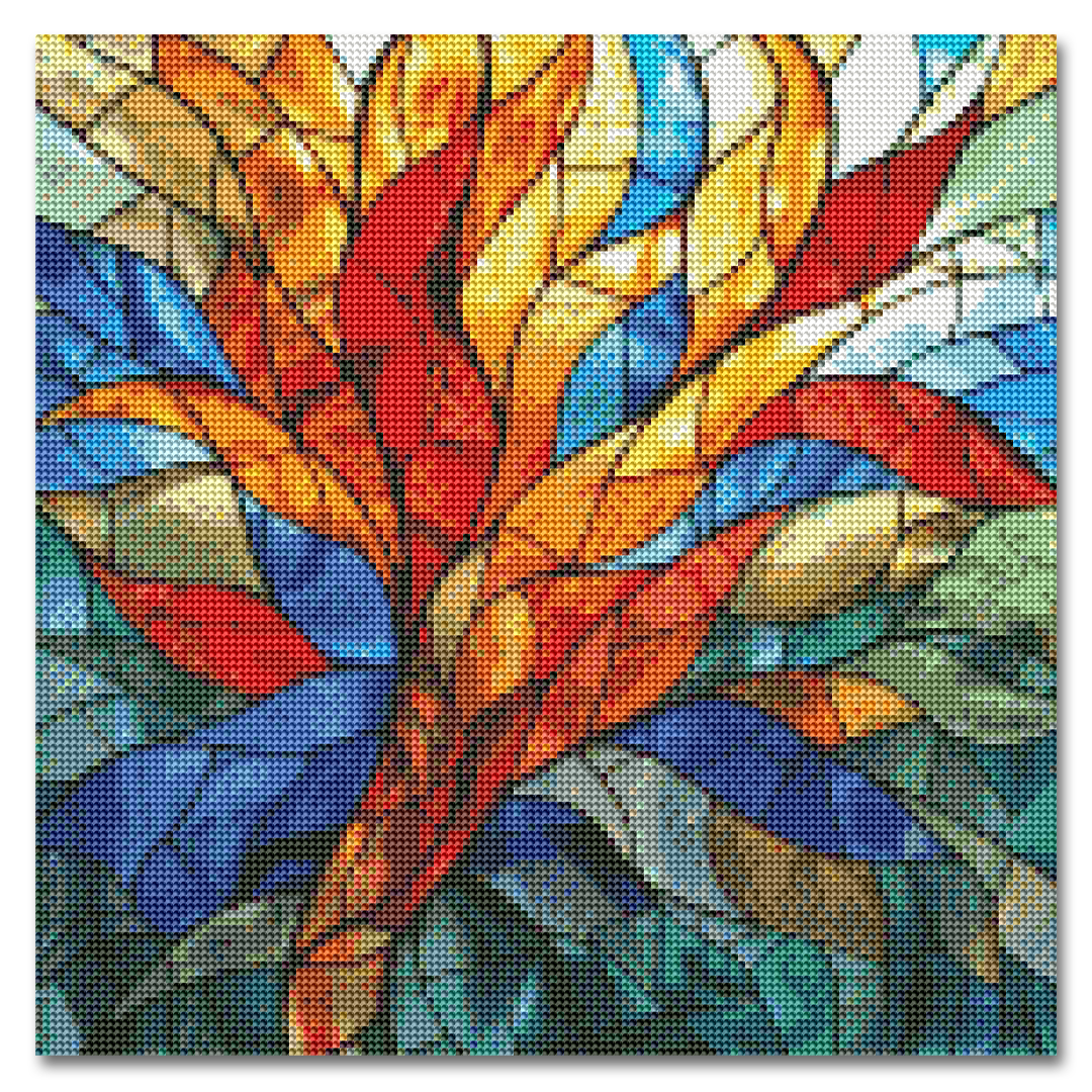 Colorful Stained Glass - Diamond Painting Kit