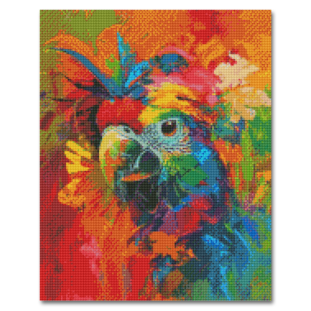 Mesmerizing Parrot - Diamond Painting Kit