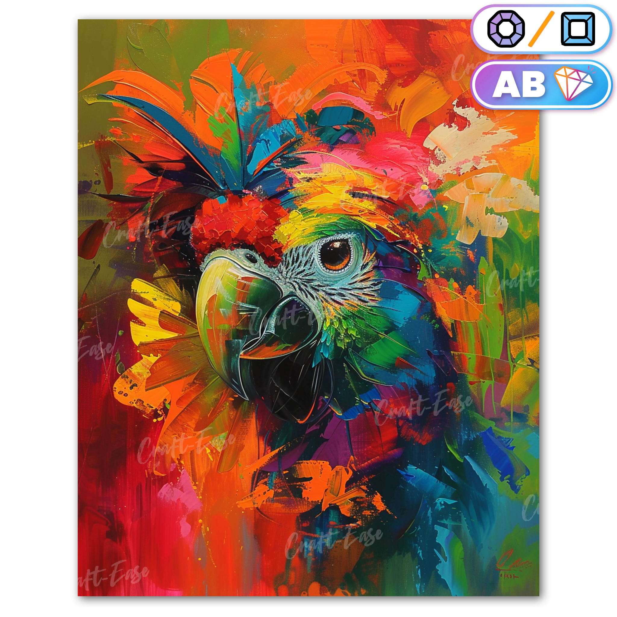 Mesmerizing Parrot - Diamond Painting Kit