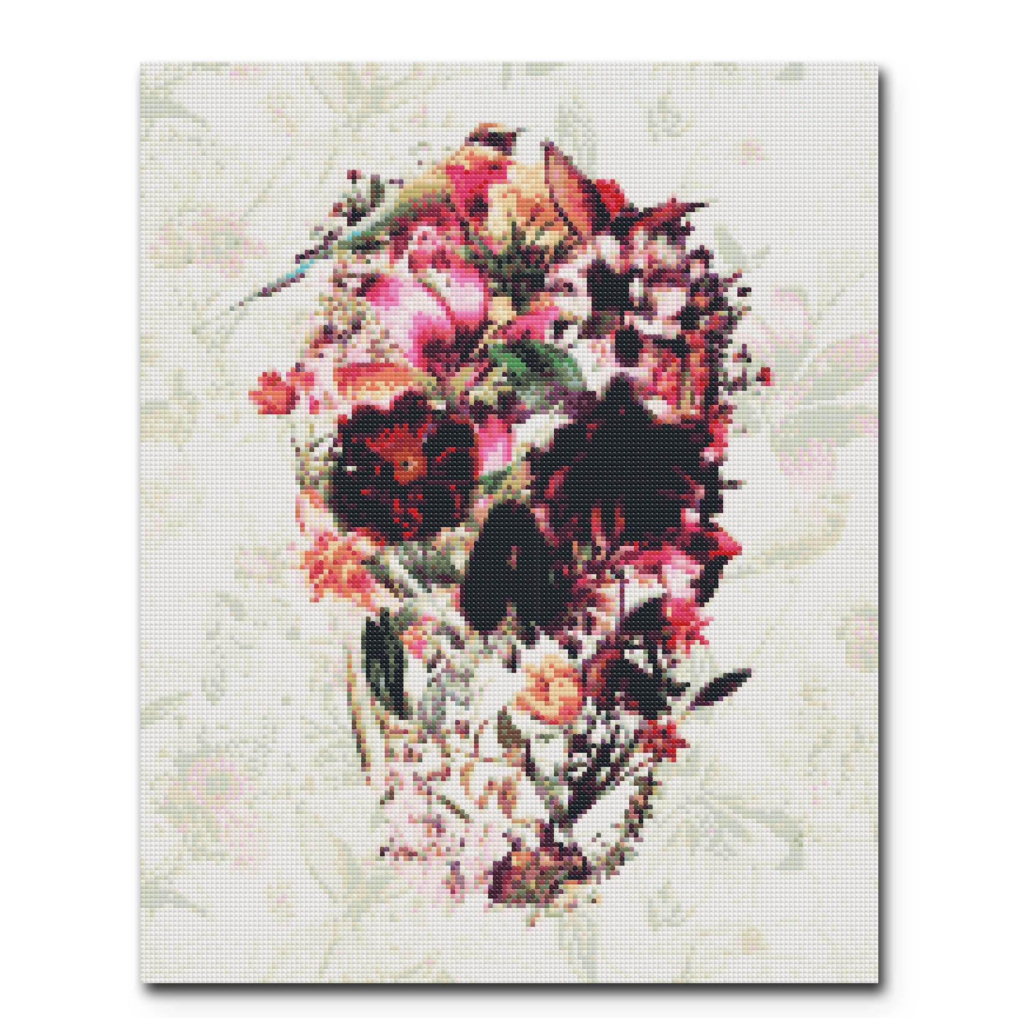 "Flowering Skull" Craft-Ease™ Diamond Painting Kit - Exclusive Series (50 x 40 cm)