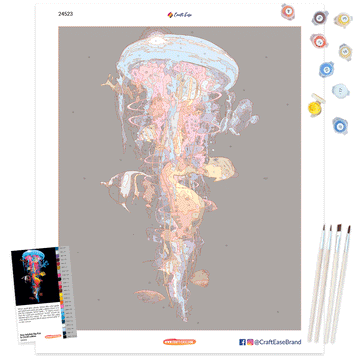 Jellyfish Glow Diamond Painting - New Jellyfish Big Fish– Craft-Ease