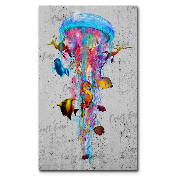 Jellyfish Glow Diamond Painting - New Jellyfish Big Fish– Craft-Ease