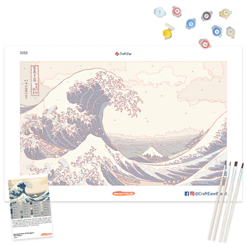 Hokusai Painting by Numbers DIY Kit Paint by Number Great Wave Art