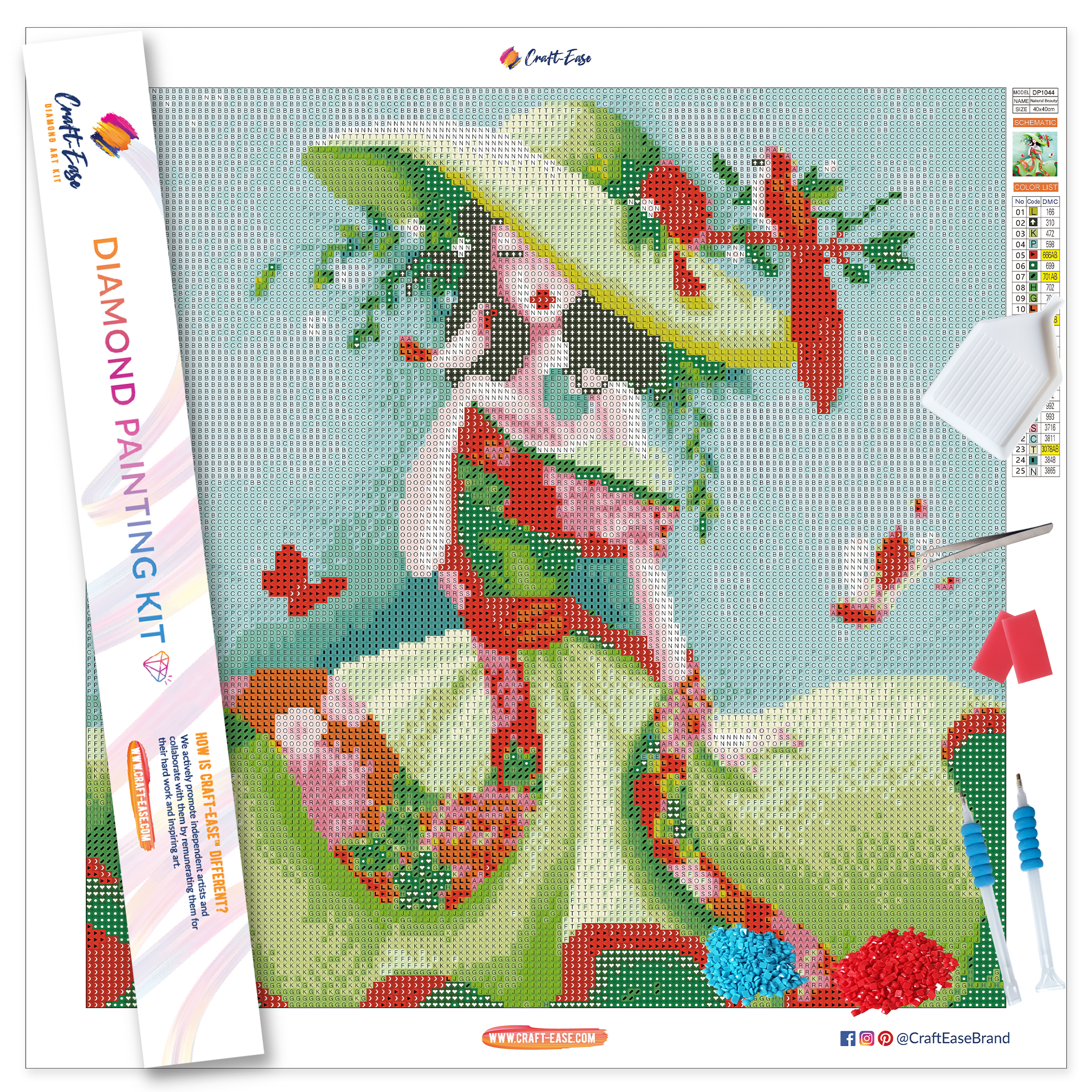 "Natural Beauty" Diamond Painting Kit Craft-Ease™ (40 x 40 cm)