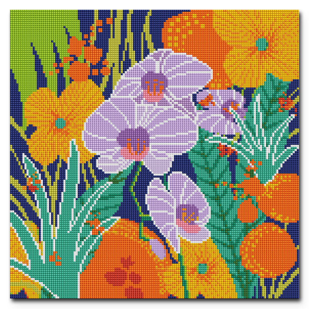 Kit de pintura diamante "Orchid Fantasy" Craft-Ease (40 x 40 cm)