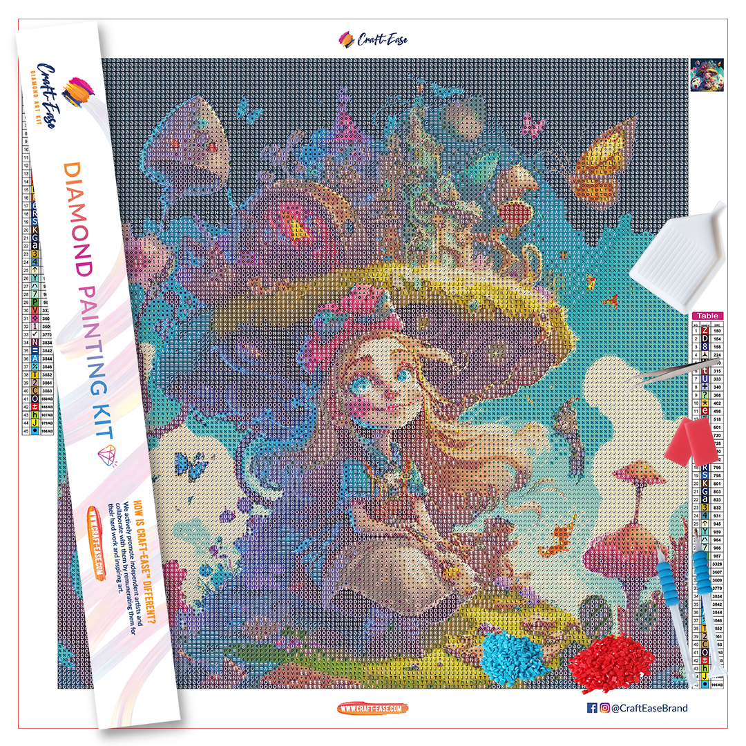 "Alice in Wonderland" Diamond Painting Kit Craft-Ease™ (Multiple sizes)