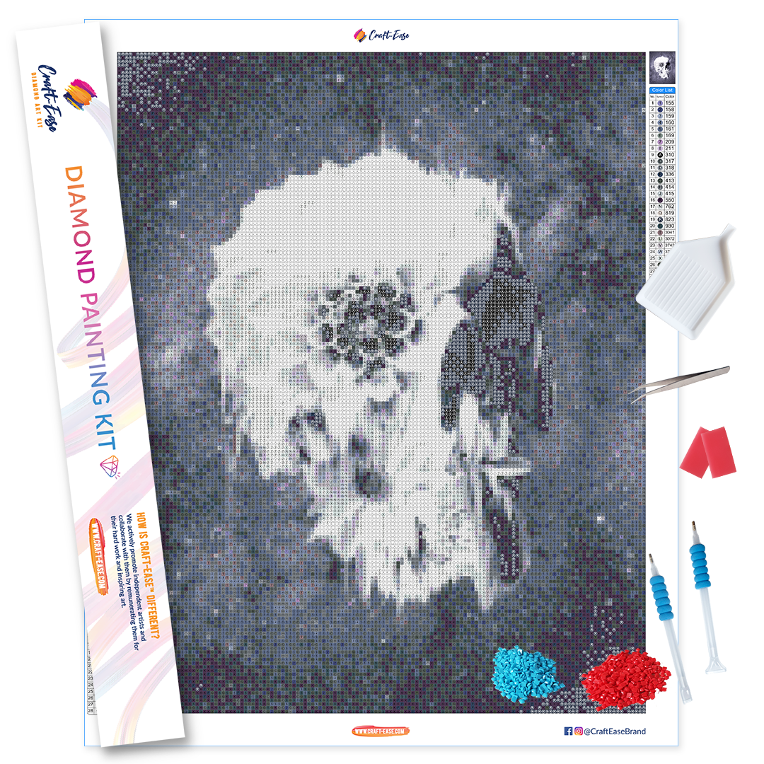 Decay Skull Dark - Diamond Painting Kit